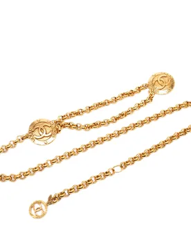 CC Gold Plated Medallion Chain Belt - Chanel - FashionsVida