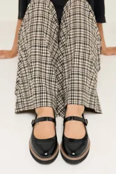 Wide Fit Mary Janes - Black - Size: 9EEE
