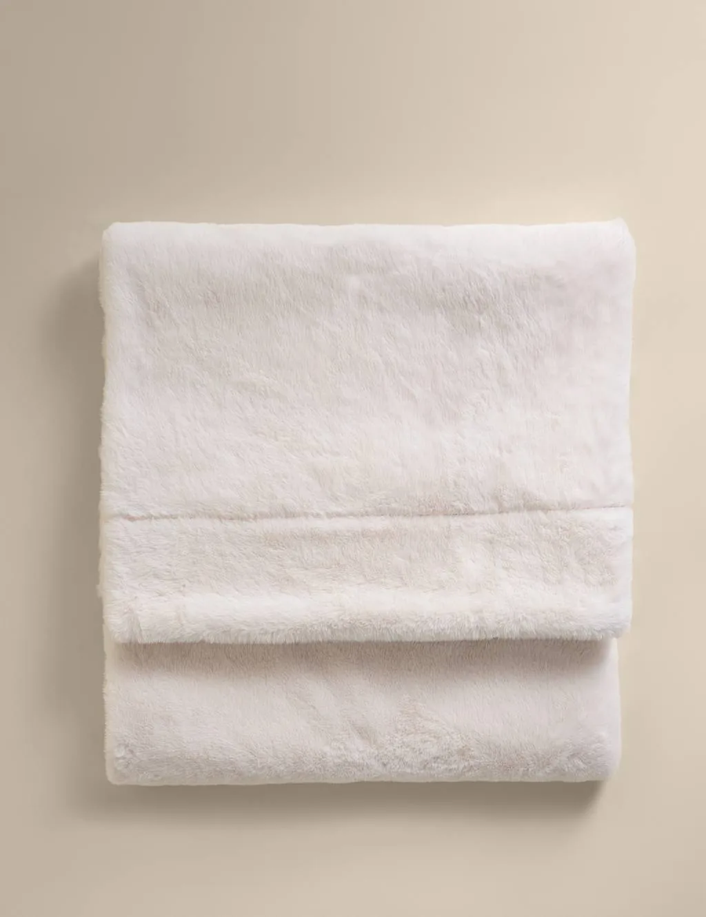 Supersoft Faux Fur Large Throw Ivory - M&S - FashionsVida