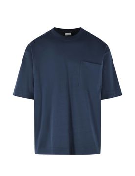 Ribbed Short Sleeve T-Shirt with Chest Pocket