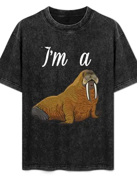 I'm A Walrus Retro Classic Design T-Shirt Essential Solid Color T-Shirt - Aliexpress - FashionsVida