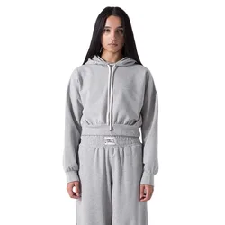 Sweat à Capuche Felpa Strechech Cropped Grey Melange S