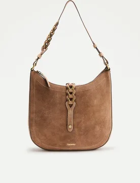 Bolso hobo de piel con hilo en contraste - Tintoretto - FashionsVida