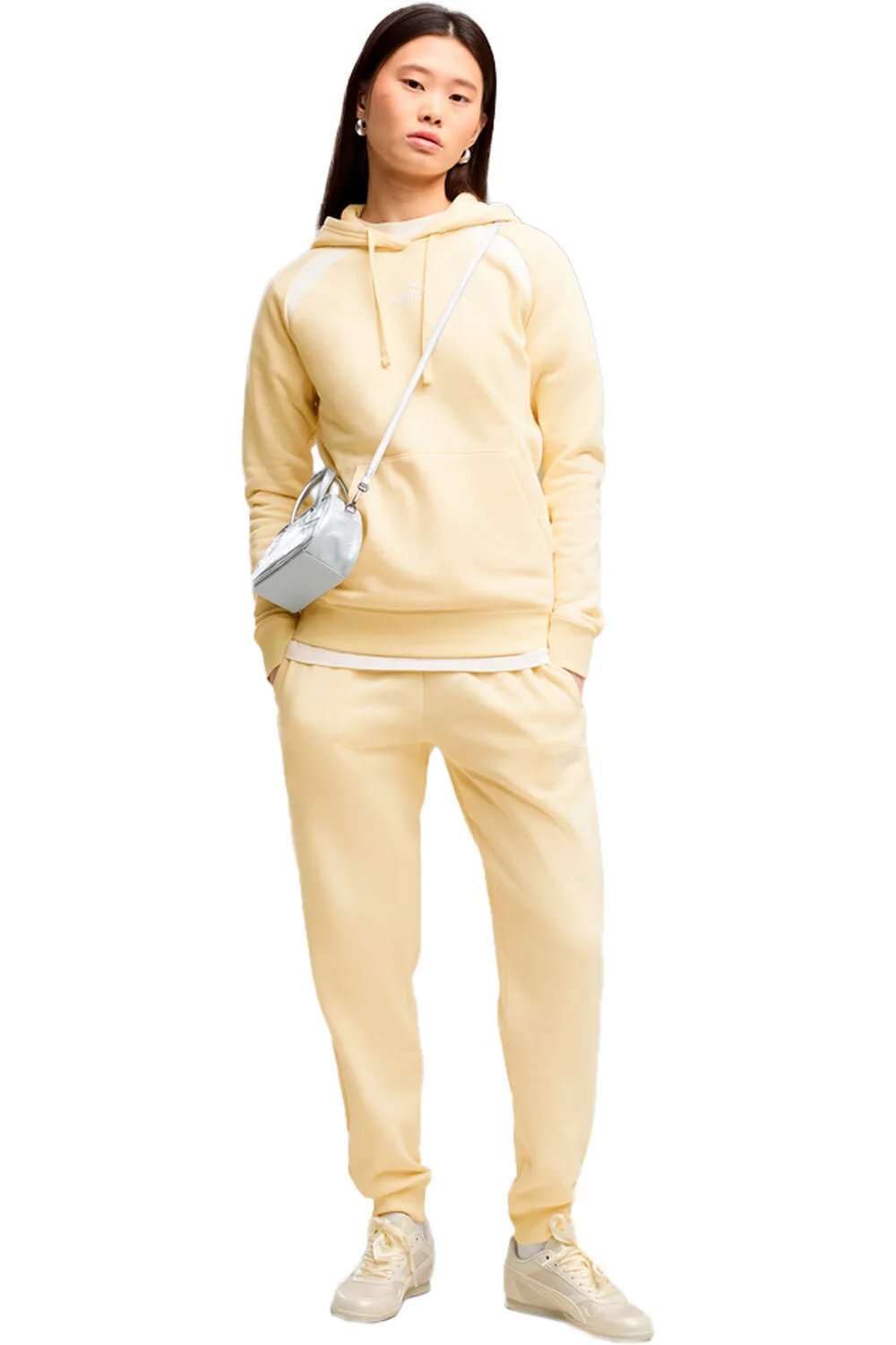 Hooded sweat suit chándal mujer Beige (XS) - Puma - FashionsVida