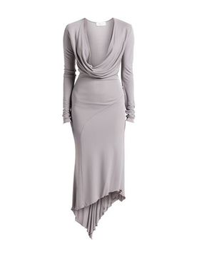 Vestido midi Mujer Gris 38 Mujer