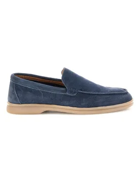 Mocassini blu in vera pelle made in Italy 800 40 - PTR - FashionsVida
