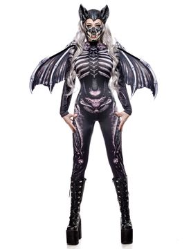 Luxuriöses Fledermaus-Skelett-Kostüm für Damen - female