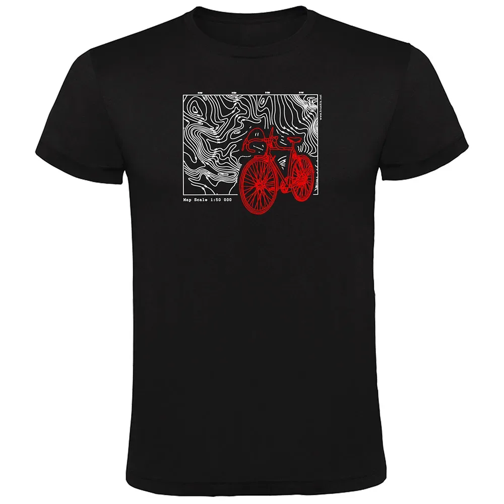 Maglietta A Maniche Corte Topographic Black - Kruskis - FashionsVida