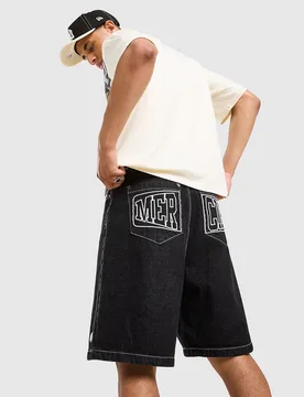 Badged Jorts - Herren, Blau - male - Size: M - MERCIER - FashionsVida
