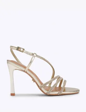 Sparkle Strappy Stiletto Heel Sandals Gold female - Carvela - FashionsVida