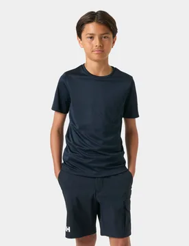 Junior's Tech T-Shirt Navy 10 - Navy Blue - Unisex - Helly Hansen - FashionsVida