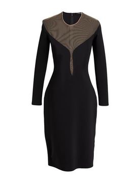 Vestido midi Mujer Negro 38 Mujer