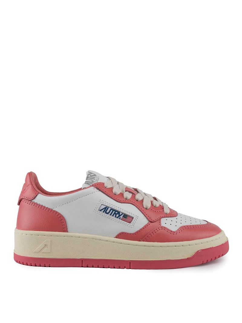 Medaglia bassa sneaker in pelle bicolore
