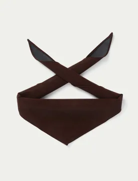 Smooth Faux Leather Bandana Burgundy female - M&S - FashionsVida