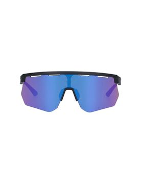Men's Acetate Sunglasses with Bold Ultraviolet-Style Lens