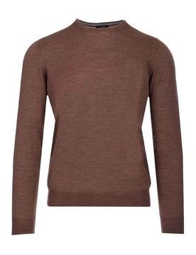 Barba Maglione marrone crewneck