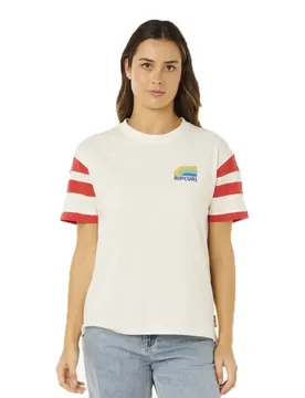 T-shirt à Manches Courtes Surf Side Heritage Bone L