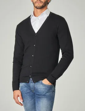 Cardigan Paul Baker nero in viscosa - Paul Baker - FashionsVida