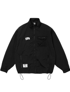 Mesh Pocket Nylon Jacket - Black