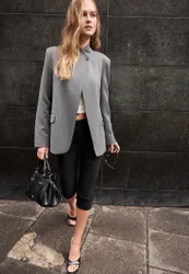 Asymmetrischer Blazer Grau S