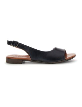 Sandali neri in pelle con cinturino 225110 36