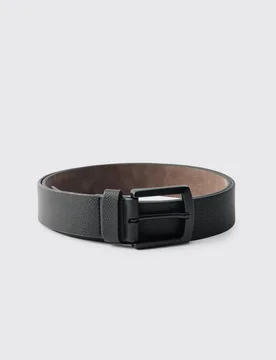 Herren Strukturierter PU-Gürtel in Schwarz Black Größe Medium - boohooMAN - FashionsVida