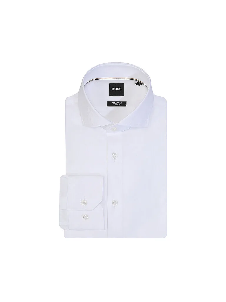 Camicia regular fit GORDON bianco 46 - BOSS - FashionsVida