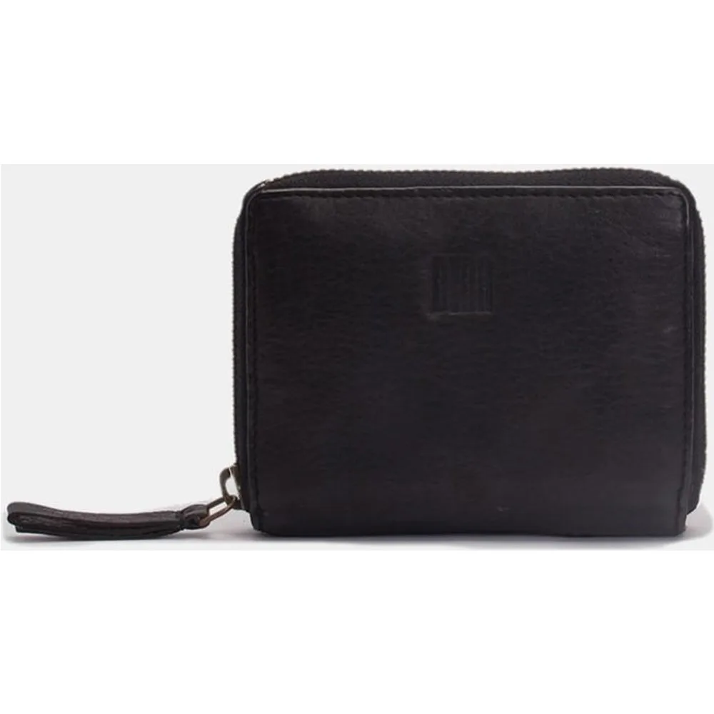 Cartera pequeña de piel marrón oscuro - Biba - FashionsVida