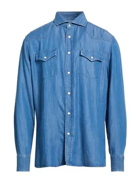 Jeanshemd Herren Blau L,S Herren - Brunello cucinelli - FashionsVida