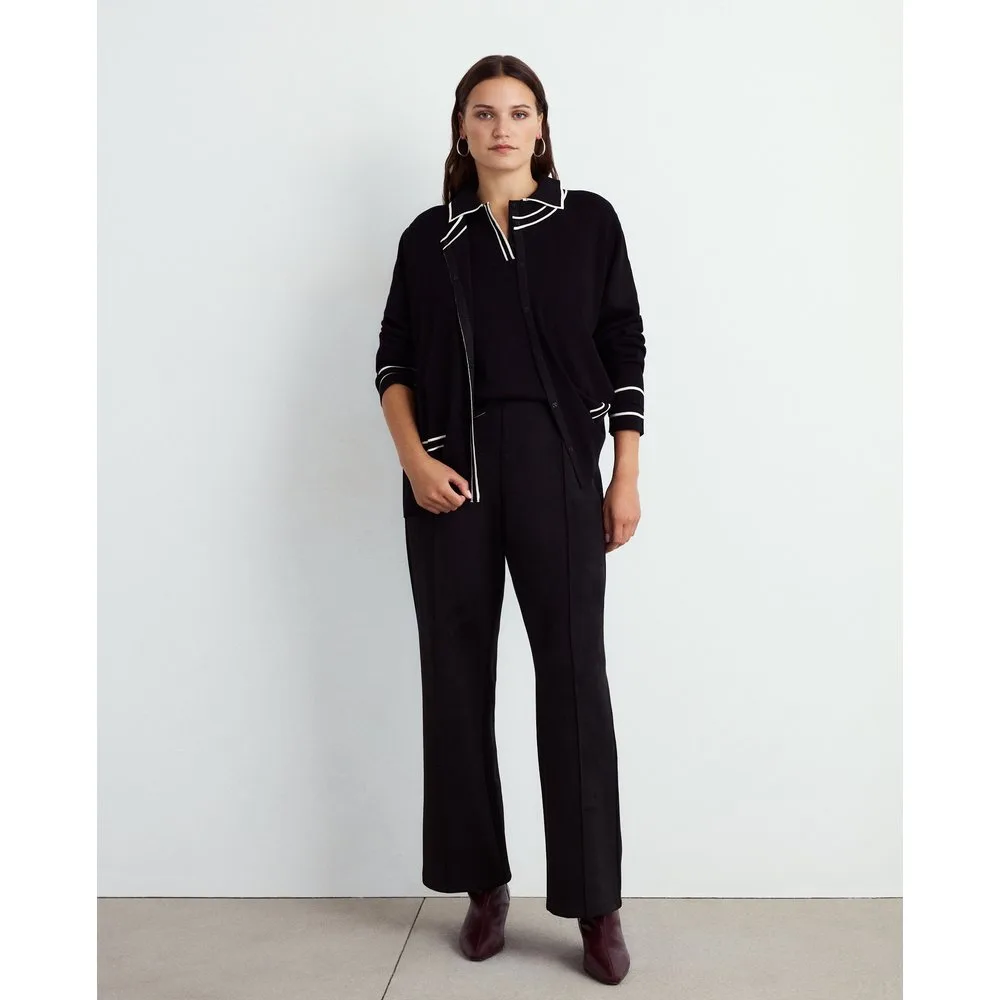 Chaqueta de punto detalle vivos de mujer - Couchel - FashionsVida