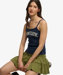 Superdry Damen Athletic Essentials Grafik-print Camisole Navy - Größe: 40