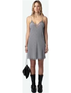 Zadig & Voltaire - Vestido Ristyz de seda strass - Zadig & Voltaire - FashionsVida