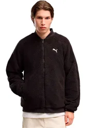 Reversible sherpa bo chaquetas hombre Negro (XS)