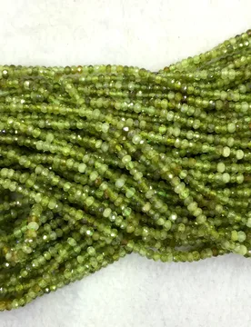 Strands Natural Genuine Green Garnet Tsavorite Demantoid Rondelle Hand Cut Faceted Loose Small Beads 15" - Aliexpress - FashionsVida
