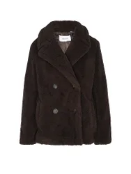 Giacca in pelliccia sintetica marrone 40