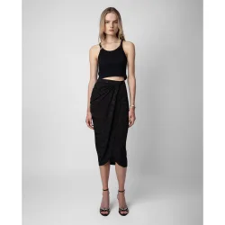 Zadig & Voltaire - Falda Jamelia de seda jacquard cruzada