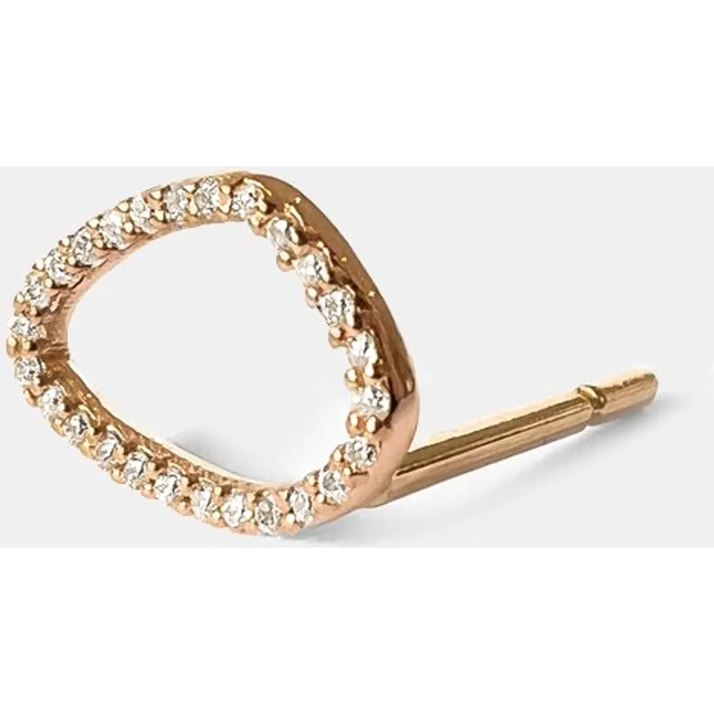Piercing único medio Bubble de oro y diamantes - Sansoeurs - FashionsVida