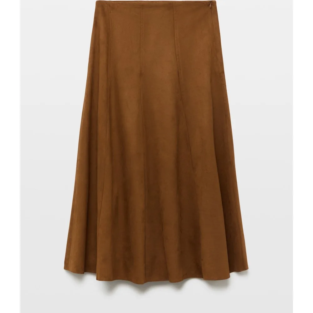 Falda midi de antelina - Tintoretto - FashionsVida