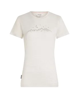 Maglietta Funzionale da Donna 150 Tech Lite Sparkling Stars grigio chiaro S - Icebreaker - FashionsVida