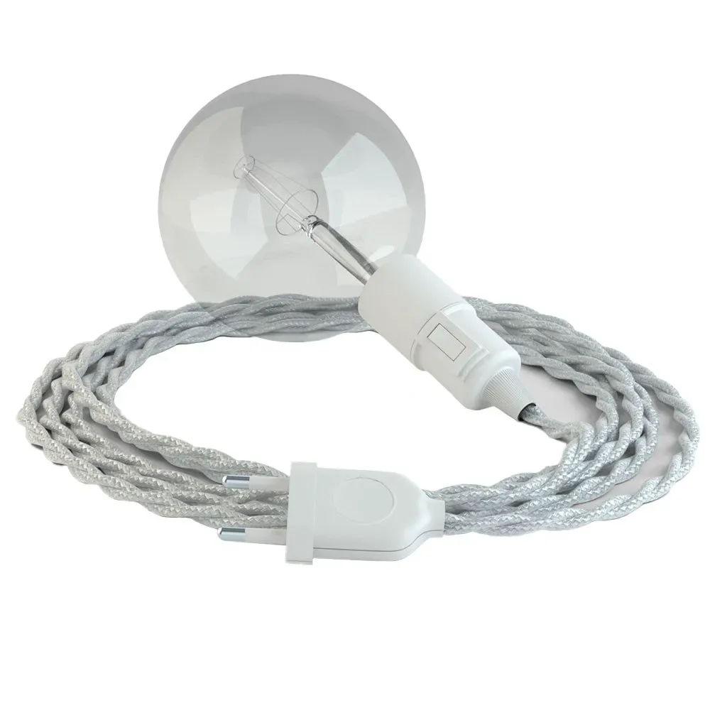 Cables Suspension Luminaire Tm02 3 M Silver / White One Size - Creative - FashionsVida