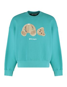 Bear Motif Crew Neck Sweatshirt