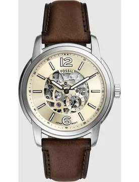 Reloj de hombre automático heritage de de piel - Fossil - FashionsVida