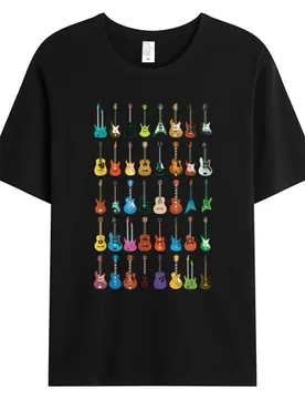 Cool Love Guitar Tees Men Different Guitars Music Lovers Funny Gift Tshirts Mens Clothing 100% Cotton Graphic T-Shirts Yellow - Aliexpress - FashionsVida