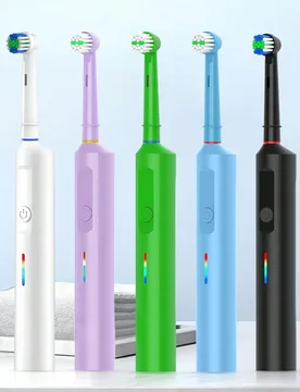 Cepillo de dientes eléctrico inteligente, 3 modos de limpieza, recargable por USB, con temporizador de 2 minutos, estuche de viaje y 2 cabezales de c - Shein - FashionsVida