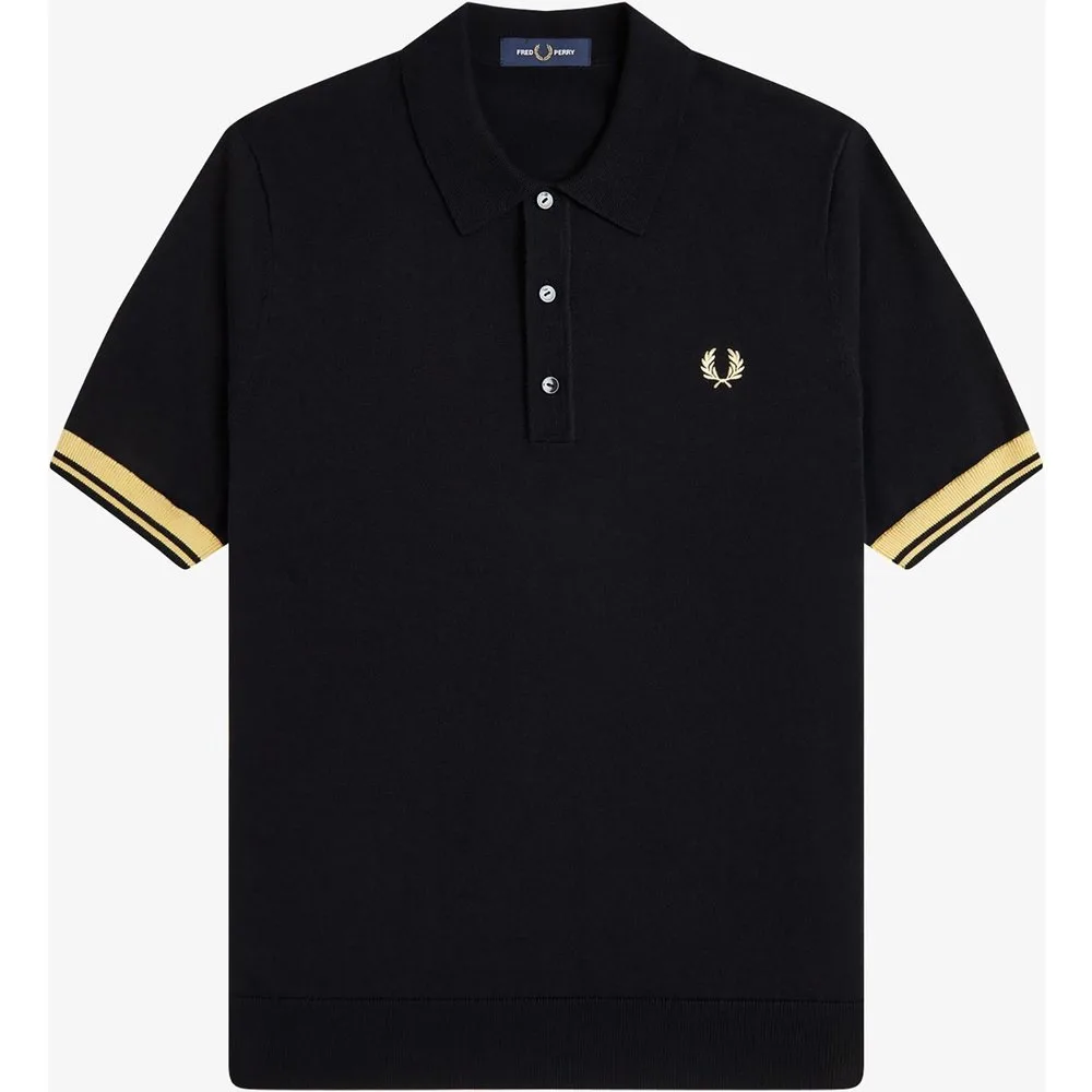 Jersey de hombre con cuello polo de manga corta de algodón Supima® - Fred Perry - FashionsVida