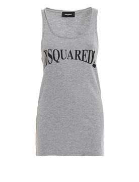 Top mélange con logo