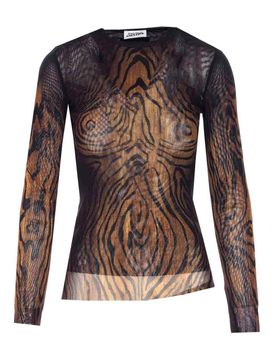 Maniche lunghe in maglie nere e marroni