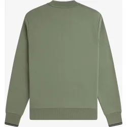 Sudadera de hombre con cuello redondo y ribete de dos franjas