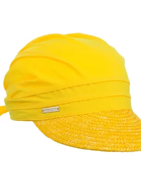Ansali Straw Visor Cap by - yellow - Unisex - Size: One Size - Seeberger - FashionsVida