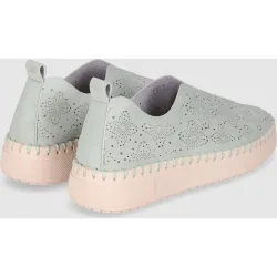 Zapatos de cordones de mujer con diseño calado y puntera redonda